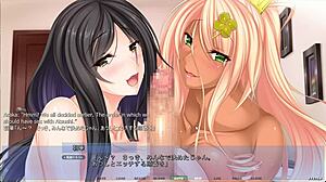 Akumeru family harem route part 1: step-mother and step-daughter give blowjobs!