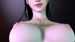 3d cosplay asian girl cheats in cute outfit