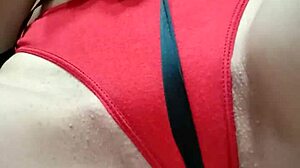 She was playing with a ribbon and ups