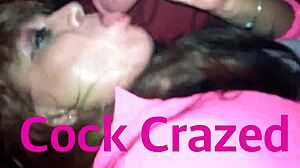 this crossdresser is totally cock crazed, can't get enough