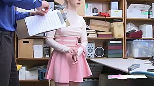 Rebel blonde says, I got caught sucking the guard's huge dick