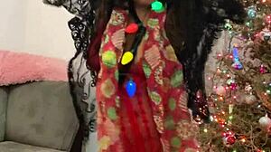 Anna Maria's Mature Latina Christmas Lingerie Tease