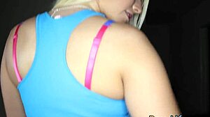 I watch the blonde teen 18+ guzzle my cock in pov handjob