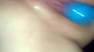 This extreme close-up shows Kona deep with a vibrator, getting wet