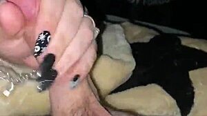 Best friends gf jerking my cock.