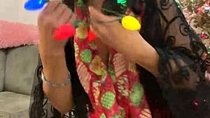 Anna Maria's Mature Latina Christmas Lingerie Tease