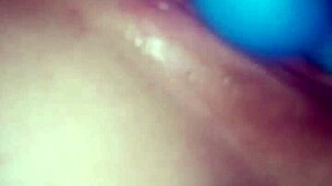 This extreme close-up shows Kona deep with a vibrator, getting wet