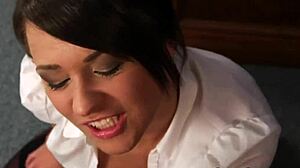 nasty babe gets facial gulping all the charge