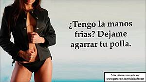 Spanish voice guides your JOI humiliation, you choose when to cum.