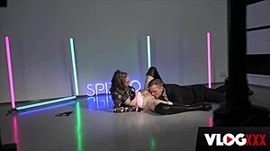 Eden ivy gets her perfect pussy pounded behind the scenes