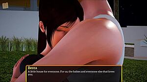 in my new family, the redhead bent over for doggystyle with big cock