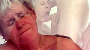 Hairy granny's pussy gets filled with young dick intensely