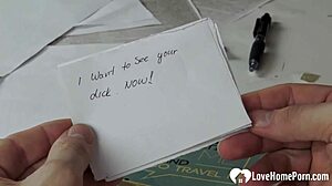 Amateur couple fucks hard, showing off tits and skills.