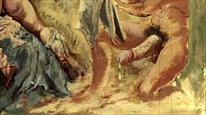 Vintage Erotic Illustration With Retro Cartoon Anime Hentai