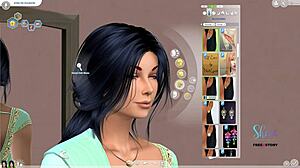 i'm creating an indian looking teen girl sim in 3d cartoon anime