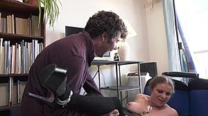 Slutty Stepsister in Heels Helps Stepbrother Learn Sex with Creampie Finish in Curvy Amateur Action