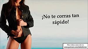 Spanish voice guides your JOI humiliation, you choose when to cum.