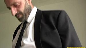 Chubby British Submissive Gets Anally Dominated!