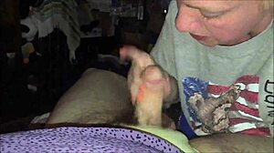 Blonde Lass Blowing Cock and Swallowing Cum