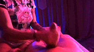 POV FOOTJOB WITH RIDING DICK AND SHE MADE ME CUM AGAIN WITH LONG HANDJOB