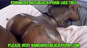 See this gorgeous black babe suck a long white dick