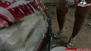 Black Slut with Big Natural Tits Fucked Hard Outdoors by BBC