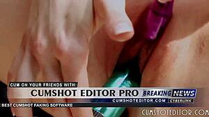 Cute Teen Fucks Pink Pussy with Dildo