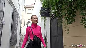 German scout - tiny 18+ pawg teen 18+ sandra zee pickup and fuck at street casting