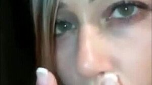 Squirting Babe Films Herself Masturbating in Front of the Mirror