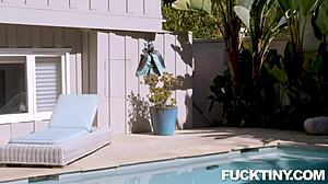 Petite blonde teen lola fae intensely rides cowgirl in hardcore reality scene to cum.