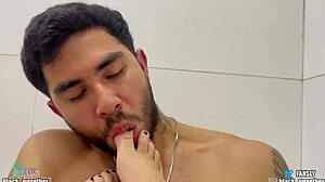 Daddy's rough shower of cum and humiliation in HD