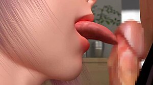 Demonically spectacular redhead blowjob! Watch her orgasm in part 02!
