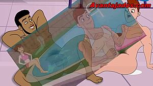 Brazilian Cartoon Gym Slut Gets Fucked!