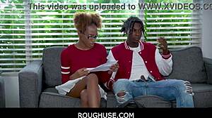 roughuse freeuse black teen stepsister with james cameron and nicky rebel