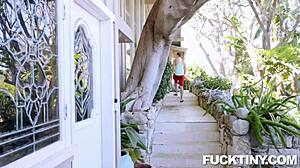 Petite blonde teen lola fae intensely rides cowgirl in hardcore reality scene to cum.