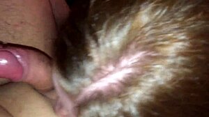 Russian teen receives a passionate blowjob at home