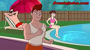 Brazilian Cartoon Gym Slut Gets Fucked!