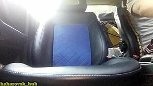 SEXY STRANGER IN DRESS AND STOCKINGS SUCKING TAXI DRIVER TO ORGASM