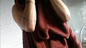 a solo boy explores his interests in underwear and socks