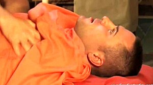 i carefully massage the genital region during this gay session