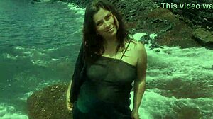 My seductive stepmom on a public beach