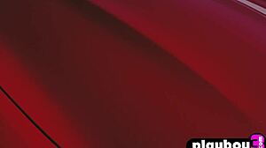 alexandra tyler poses outdoor, exposing her perfect brunette boobs