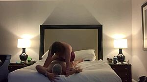 Cheating wife enjoys hotel sex 😏. Passionate encounter.