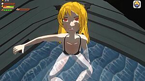 3D animated femdom vampire piss play