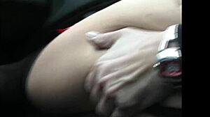 A beautiful milf is spotted by a voyeur in an amateur Italian porn