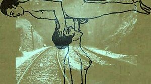 Vintage erotic alphabet drawings