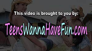 Young amateur lesbians have a fun filled party with oral sex and more