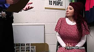 Hey, you stealing candy bar milf, you’re caught and getting fucked hard now!