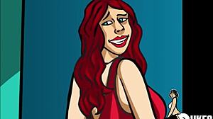 On my birthday, I bent over my redhead stepmom for interracial oral and hardcore fucking