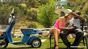 Blonde Hannah Hays foolishly rides stepson's huge BBC